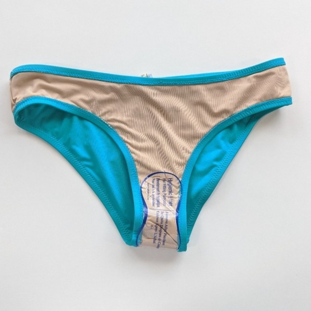 Faherty Bikini Bottom Teal Women's XS - Picture 5 of 6